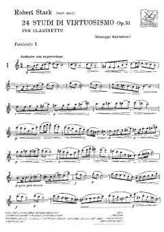 24 Studi di Virtuosismo per Clarinet Op.51 Vol. 1 von Robert Stark 
