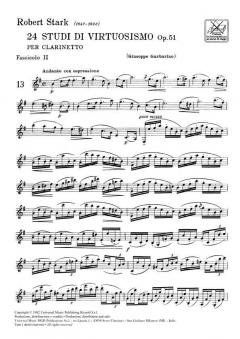 24 Studi di Virtuosismo per Clarinet Op.51 Vol. 2 von Robert Stark 
