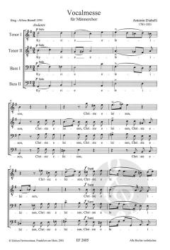 Vocalmesse von Anton Diabelli 