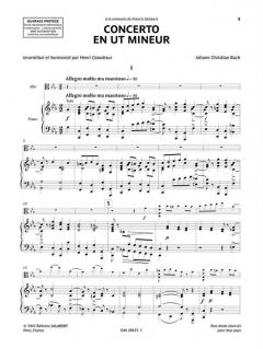 Concerto en ut mineur von Johann Christian Bach 