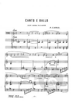 Canto e Ballo von Peter Cabus 
