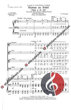Hymne Au Soleil Hymn To The Sun (Lili Boulanger) 