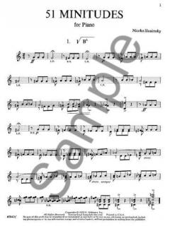 51 Minitudes For Piano von Nicolas Slonimski 