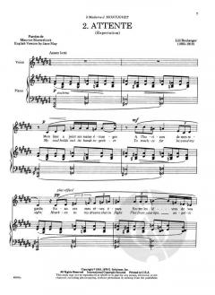 Quatre Chants pour Voix et Piano von Lili Boulanger 