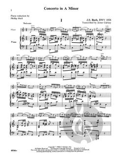 Concerto for Flute in A Minor von Johann Sebastian Bach 