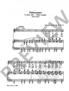 Feldeinsamkeit op. 86 Nr. 2 - Sapphische Ode op. 94 Nr. 4 von Johannes Brahms 