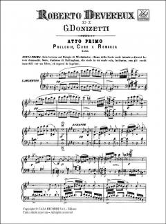 Roberto Devereux Vocal Score Paper von Gaetano Donizetti 