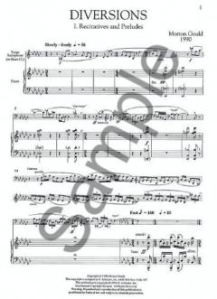 Diversions for Tenor Saxophone and Orchestra von Morton Gould 