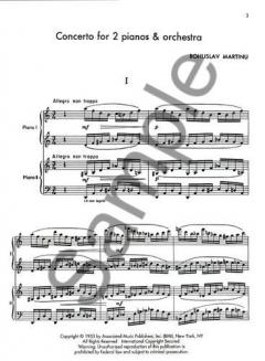 Concerto for Two Pianos von Bohuslav Martinu 