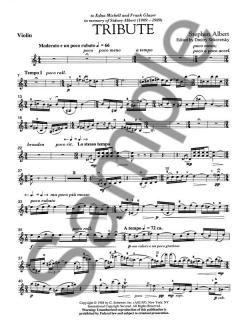 Tribute For Violin And Piano von Stephen Albert im Alle Noten Shop kaufen