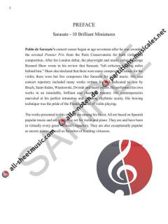 10 Brilliant Miniatures von Pablo de Sarasate 