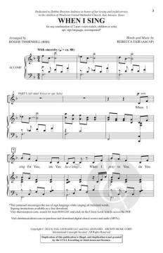When I Sing von Rebecca Fair (Download) 
