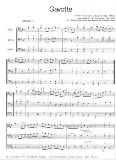 Sarabande & Gavotte von Johann Sebastian Bach 