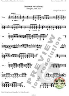 The Collected Works for Guitar 10 von Fernando Sor 