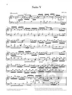 Französische Suite 5 G-dur BWV 816 von Johann Sebastian Bach 