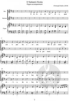 Orgelbegleitung zu 'O salutaris hostia' von Christoph Dalitz (Download) 