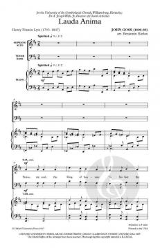 Lauda Anima von Benjamin Harlan (Download) 