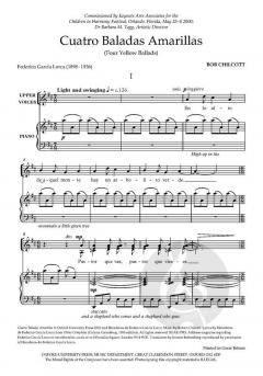 Cuatro Baladas Amarillas von Bob Chilcott (Download) 