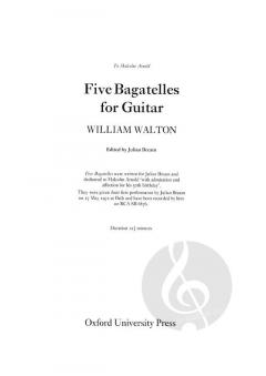Five Bagatelles for Guitar von William Walton (Download) 