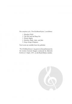 Two Songs from Five Childhood Lyrics von John Rutter (Download) 