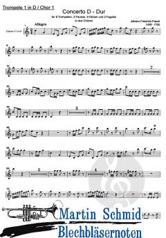 Concerto D-Dur  von Johann Friedrich Fasch 