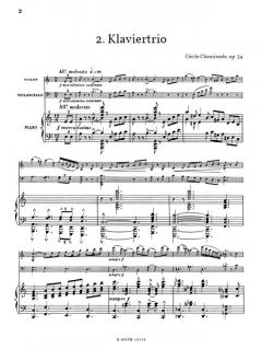 Klaviertrio Nr.2 a-Moll op.34 von Cécile Chaminade 