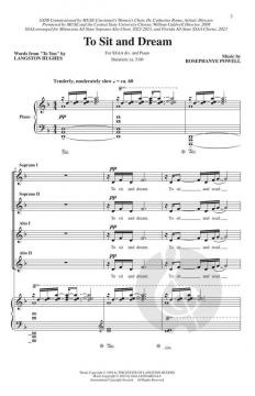 To Sit and Dream von Rosephanye Powell (Download) 
