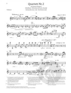 Streichquartett Nr. 2 op. 17 von Béla Bartók im Alle Noten Shop kaufen (Stimmensatz)