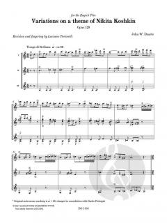 Variations on a theme of Nikita Koshkin op. 120  von Duarte John William 