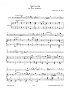 Spielmusik für Fagott und Klavier von Siegfried Stolte im Alle Noten Shop kaufen (Partitur)
