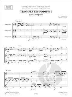 Trompettes Podium ! von Pascal Proust im Alle Noten Shop kaufen (Stimmensatz)