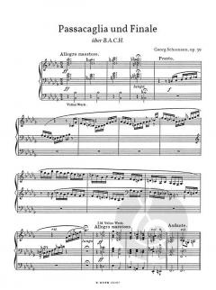 Passacaglia und Finale über BACH op. 39 von Georg Schumann 