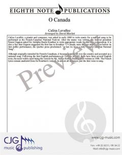 O Canada von Calixa Lavallée 