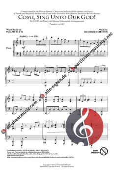 Come, Sing Unto Our God! 