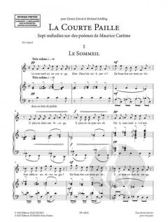 La Courte Paille - High Voice von Francis Poulenc 