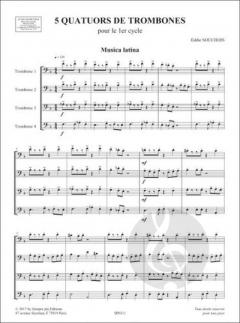 5 Quatuors De Trombones 