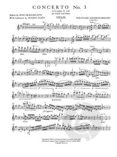 Violin Concerto No. 3 G major K.216 von Wolfgang Amadeus Mozart im Alle Noten Shop kaufen
