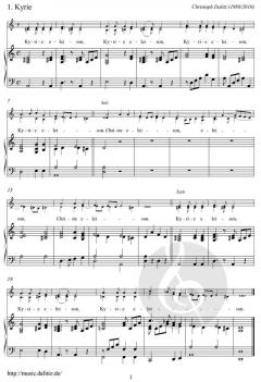 Orgelbegleitung zur "Missa tribus vocibus" (Download) 