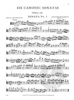 6 Canonic Sonatas von Georg Philipp Telemann 