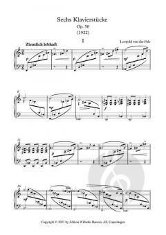 6 Piano Pieces op. 50 von Leopold van der Pals 