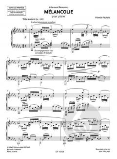 Mélancolie von Francis Poulenc 