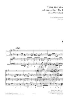 Trio Sonata in E major op. 4/1 von Carl Heinrich Graun 