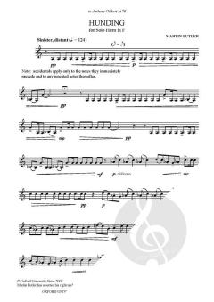Hunding for solo horn von Martin Butler 