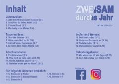 Zweisam durchs Jahr - 1. Stimme in C (Violinschlüssel) 