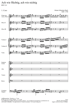 Ach wie flüchtig, ach wie nichtig von Johann Sebastian Bach (Download) 