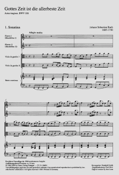 Gottes Zeit ist die allerbeste Zeit (J.S. Bach) 