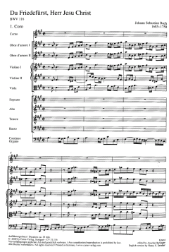 Du Friedefürst, Herr Jesu Christ von Johann Sebastian Bach (Download) 