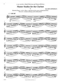 Master Studies For The Clarinet von Kalmen Opperman 