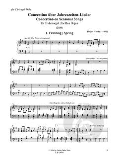 Concertino über Jahreszeiten-Lieder für Truhenorgel im Alle Noten Shop kaufen