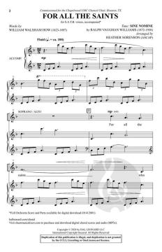 For All the Saints von Ralph Vaughan Williams (Download) 